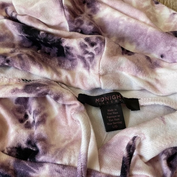 Midnight Bakery 2-Piece Pajama Set in Tie Dye Purple Size L - Picture 6 of 8